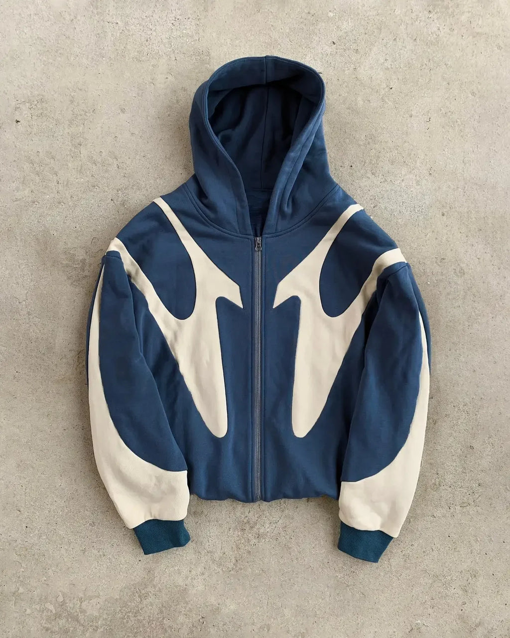 Blue Y2K Zip Hoodie